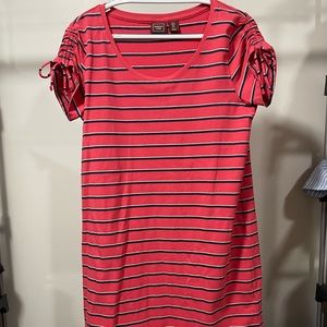 Red Stripped T-Shirt Dress